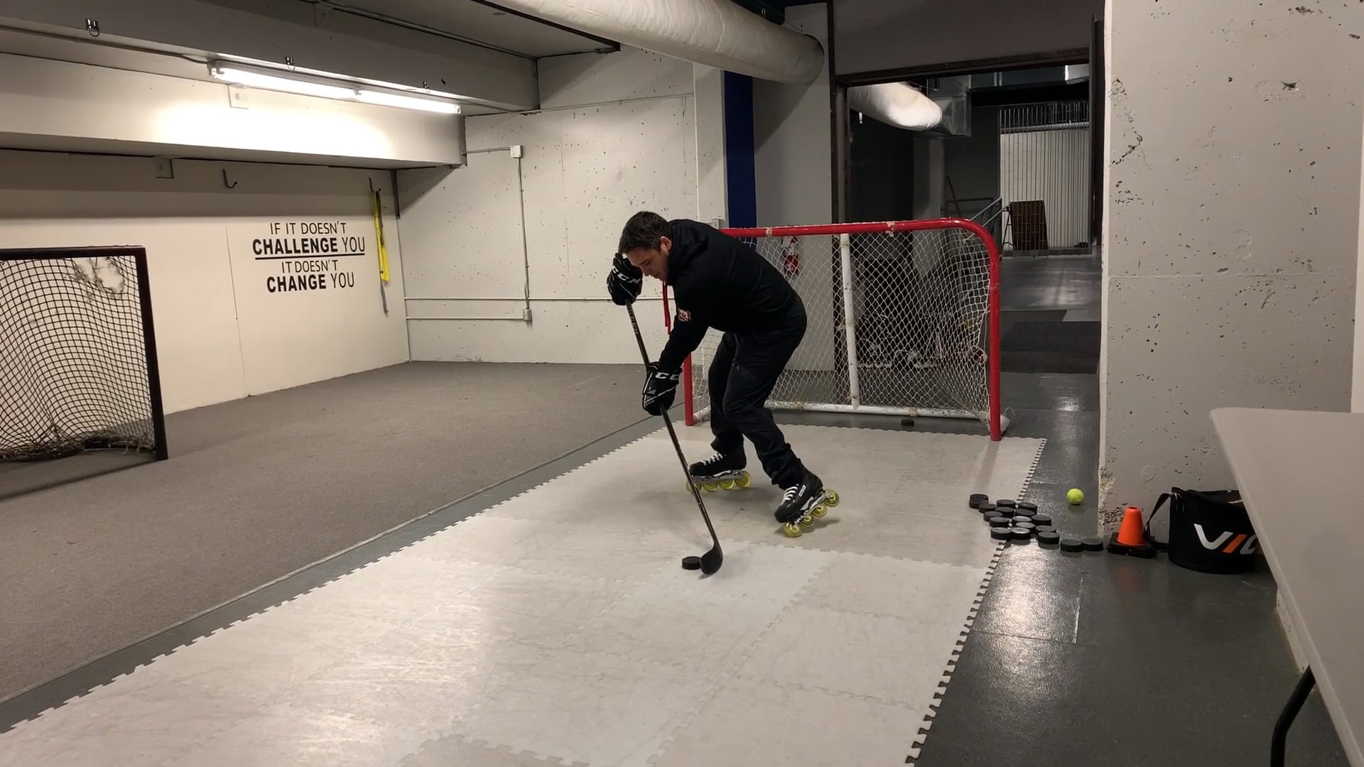 HaH - Backdoor One-Timer on Roller Blades